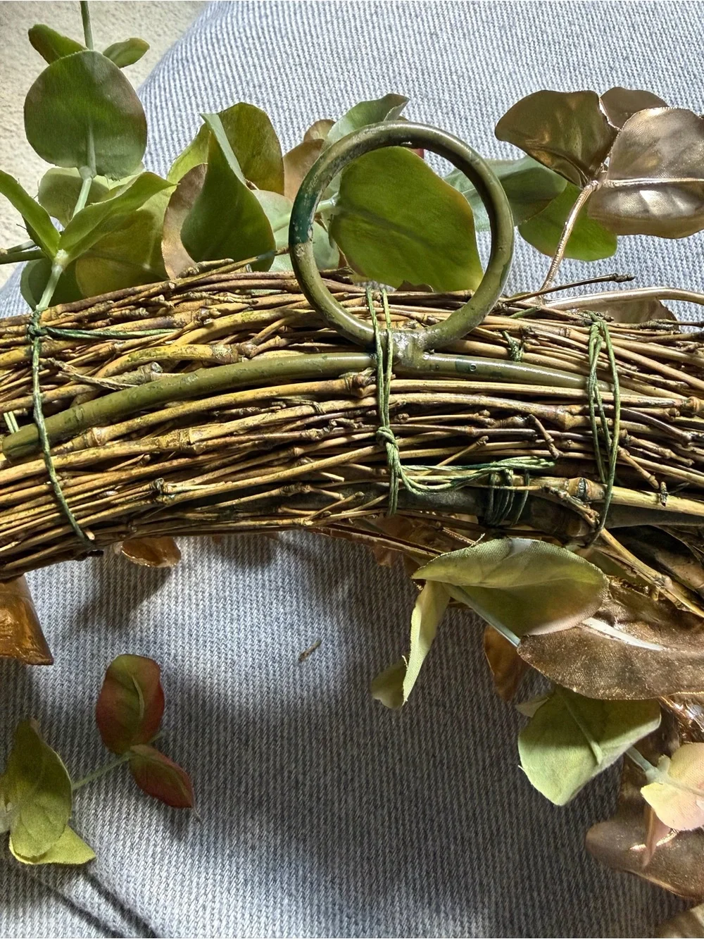 West Elm Gold & Green Eucalyptus Wreath